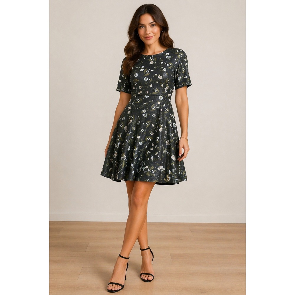 Rachel Rachel Roy Floral Fit Flare Dress Romantic Coquette Feminine Sz4 NWT